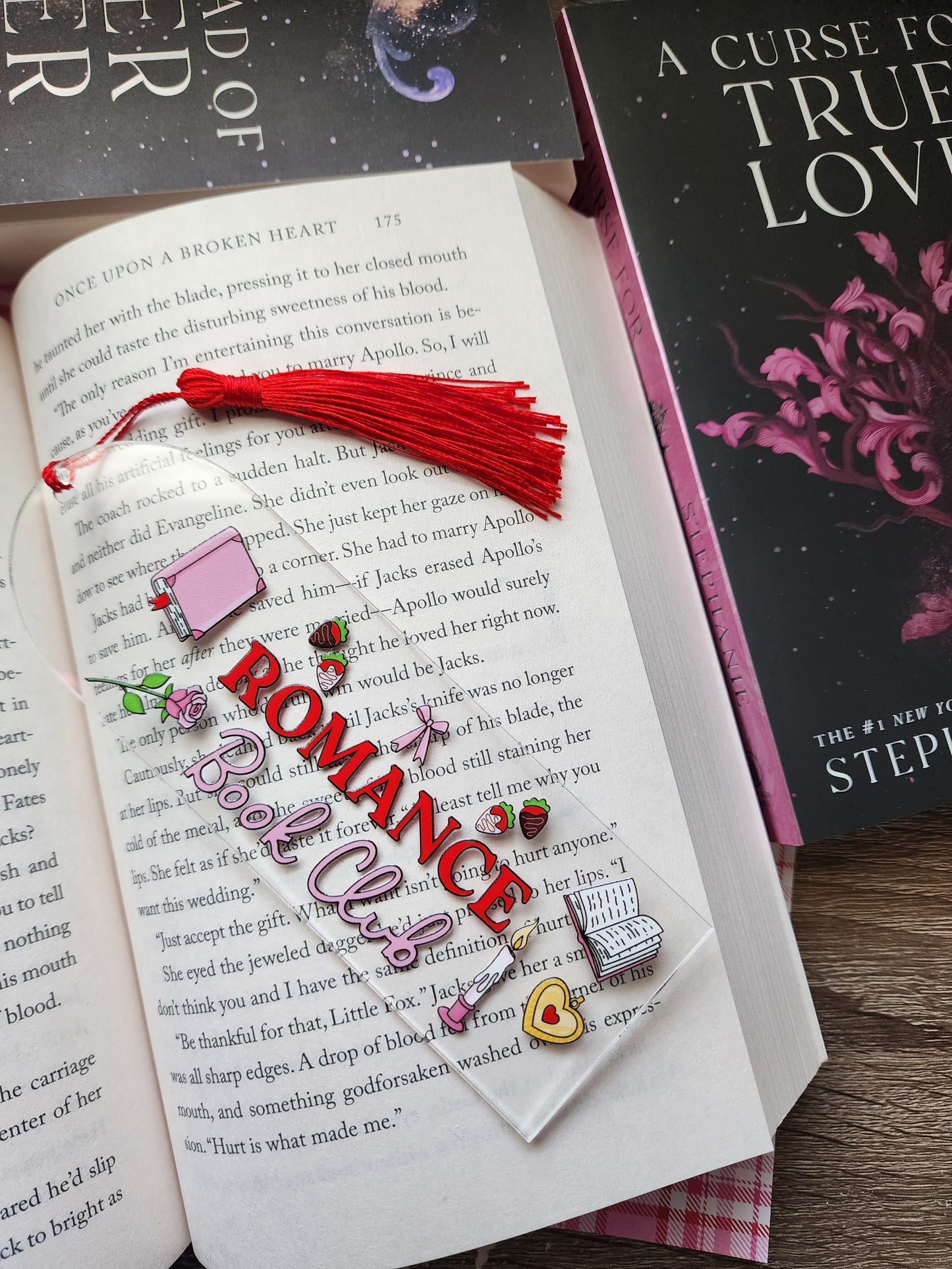 Romance Book Club Acrylic Bookmark|Bookish| Bookmark| Cute Bookmark| Book Lover Bookmark| Gifts for Book Lover| Books|Book Accessories|Bookish|