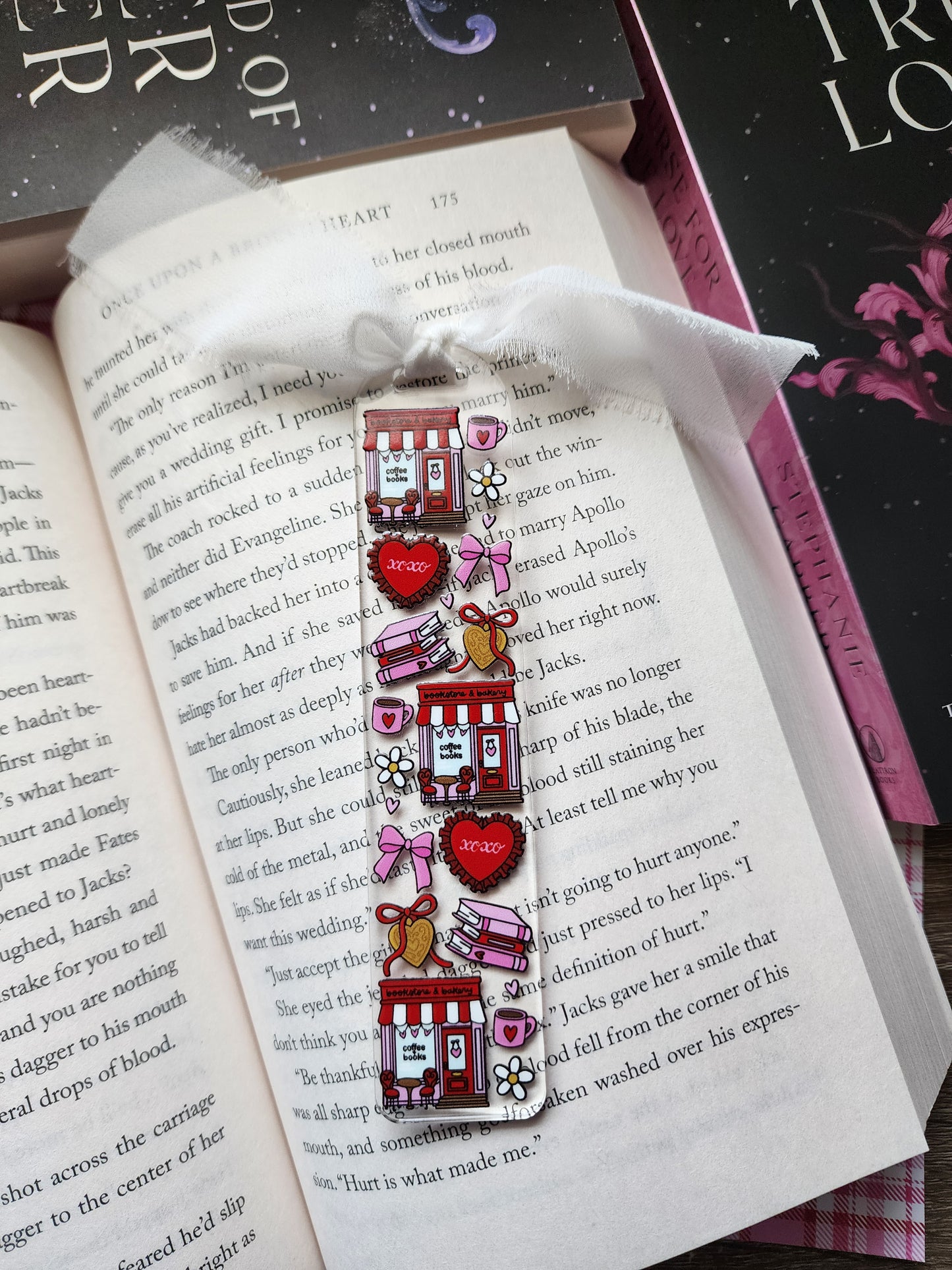 Valentine's Bookstore Acrylic Bookmark|Bookish| Bookmark| Cute Bookmark| Book Lover Bookmark| Gifts for Book Lover| Books|Book Accessories|Bookish|