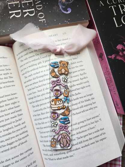 Girly Trinkets Acrylic Bookmark|Bookish| Bookmark| Cute Bookmark| Book Lover Bookmark| Gifts for Book Lover| Books|Book Accessories|Bookish|
