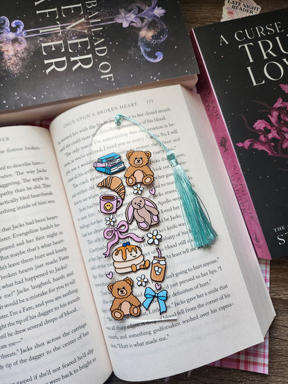 Girly Trinkets Acrylic Bookmark|Bookish| Bookmark| Cute Bookmark| Book Lover Bookmark| Gifts for Book Lover| Books|Book Accessories|Bookish|
