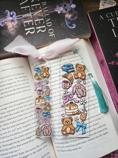 Girly Trinkets Acrylic Bookmark|Bookish| Bookmark| Cute Bookmark| Book Lover Bookmark| Gifts for Book Lover| Books|Book Accessories|Bookish|