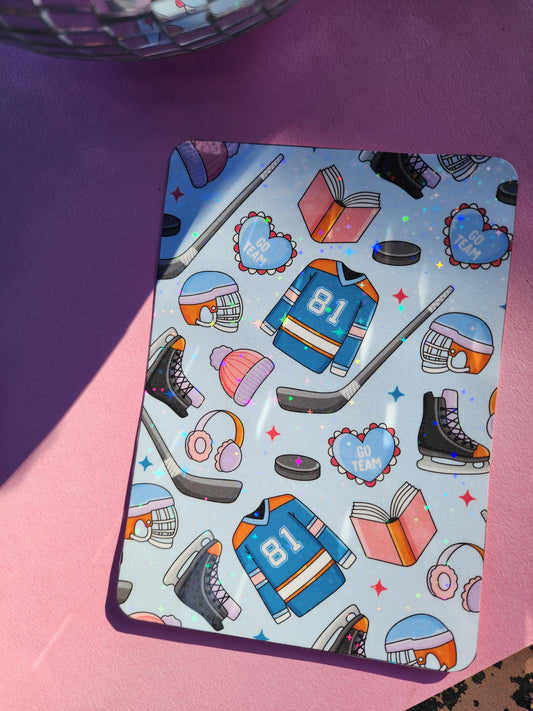 Off Campus Hockey Romance Kindle Insert| Kobo Insert| E-reader Case Insert| Sparkly e-reader insert| Holographic e-reader insert| e-reader Accessories