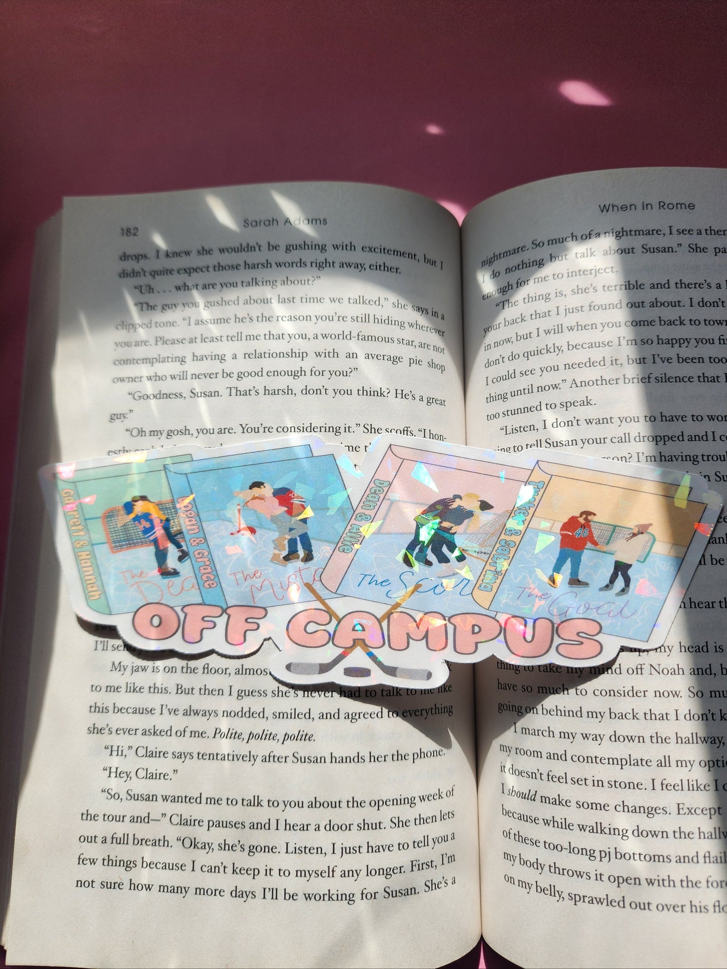 Off Campus Briar University Hockey| Jersey|Sparkly bookmark| Holographic bookmark| book accessories