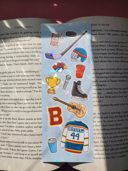 Off Campus Briar University Hockey| Jersey|Sparkly bookmark| Holographic bookmark| book accessories
