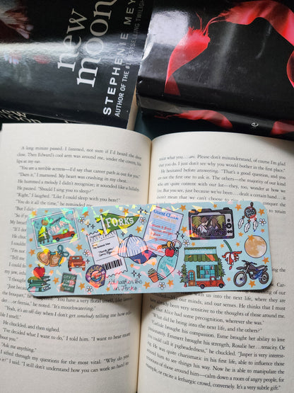 Twilight| New Moon| Forks| Cullens|Vampires|Sparkly bookmark| Holographic bookmark| book accessories