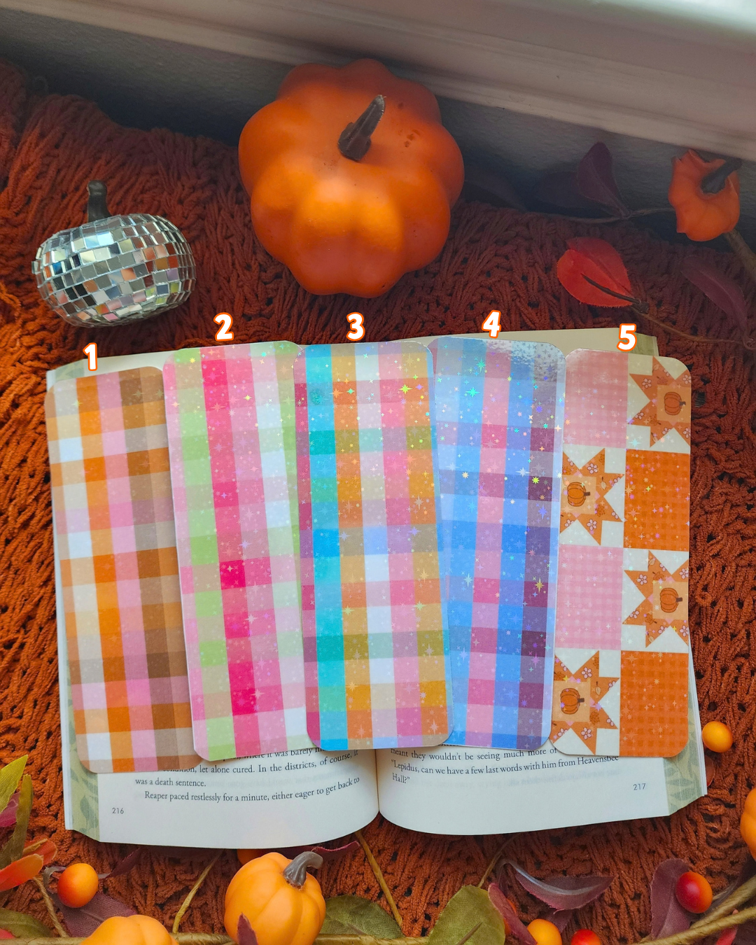 Autumn Plaids Paper Bookmark|Bookstore|Junk Journal|Pumpkin| Cinnamon Roll|Jellycats|Buttons|Bookish| Bookmark| Cute Bookmark| Book Lover Bookmark| Gifts for Book Lover| Books|Book Accessories|Bookish|