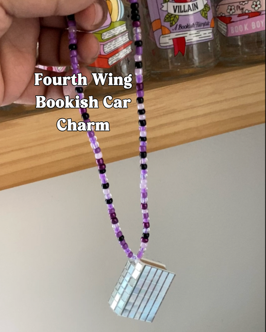 Fourth Wing Book Disco Car Charm| Bookish Car Accessories