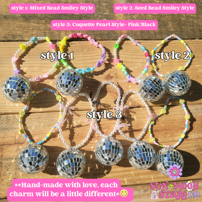Disco Ball Car Charms