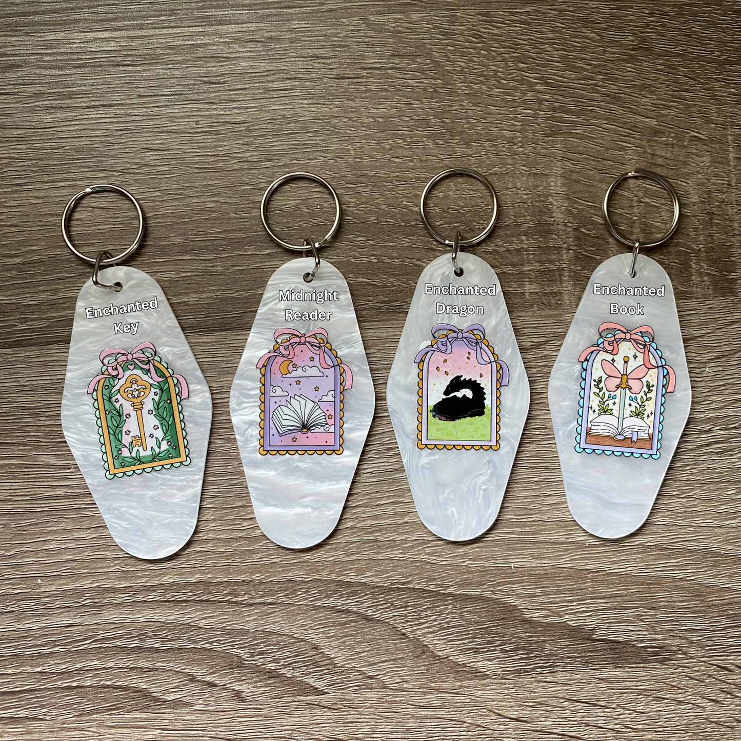 Cute Enchanted Motel Keychains|Retro Motel Keychains|Pink Accessories|