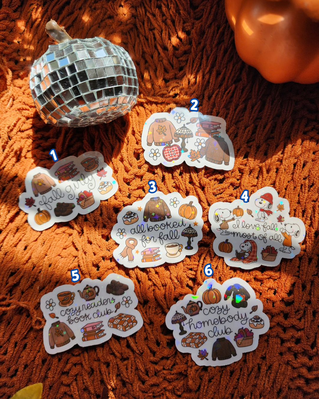 A Whimsical Autumn| Junk Journal| Buttons| Snoopy|Cozy Fall|Sparkly sticker| Holographic sticker| book accessories| bookish sticker