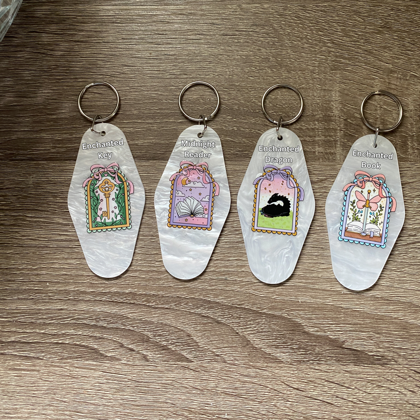 Cute Enchanted Motel Keychains|Retro Motel Keychains|Pink Accessories|