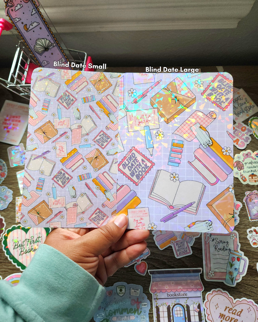 Blind Date w/a Book Kindle Insert|E-reader Case Insert| Sparkly e-reader insert| Holographic e-reader insert| e-reader Accessories