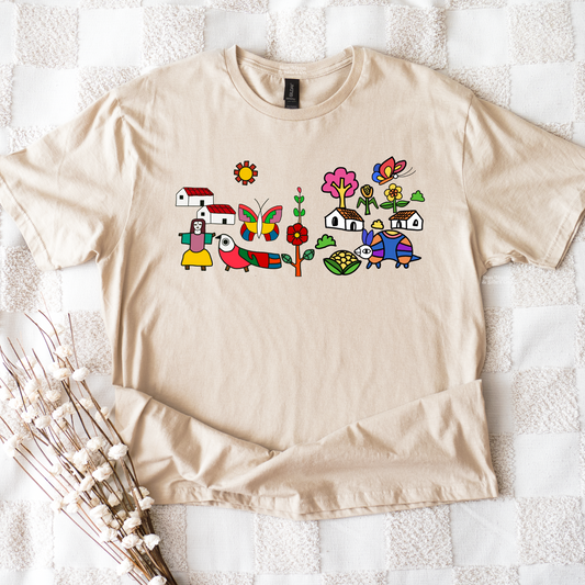 La Palma El Salvador Village (Sand) Tee| El Salvador T-shirt|