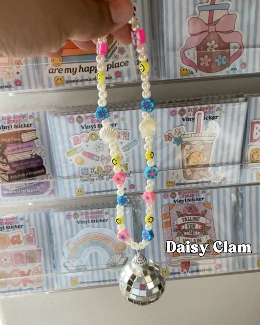 Daisy Clam Disco Car Charm| Bookish Car Accessories