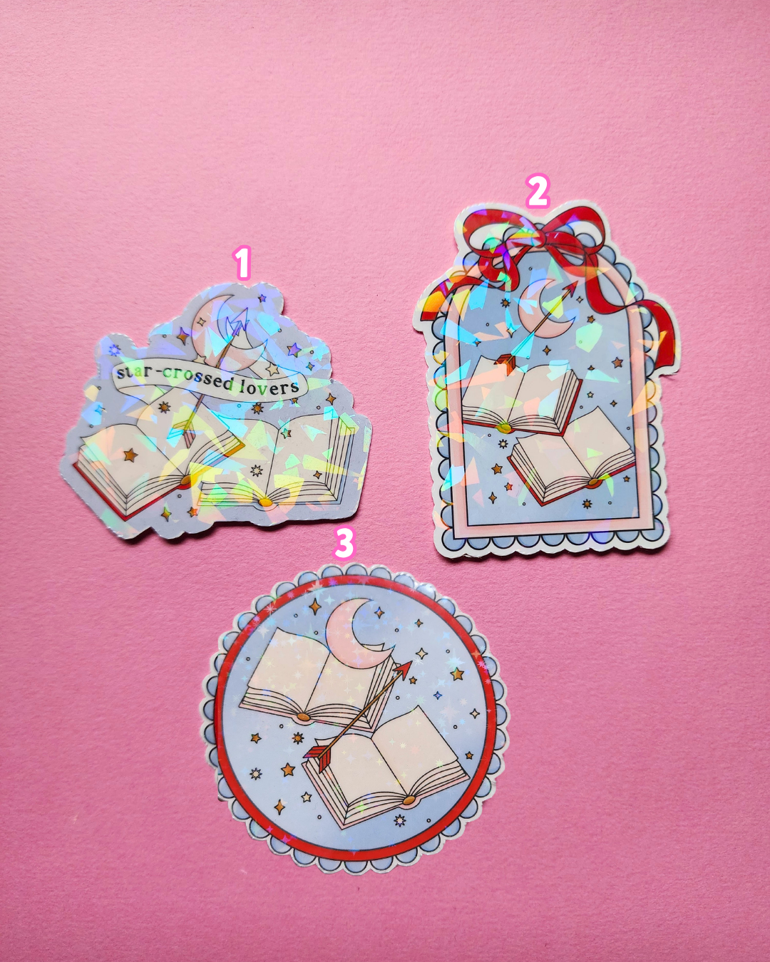 Star-Crossed Lovers Sticker|Sparkly sticker| Holographic sticker| book accessories| bookish sticker