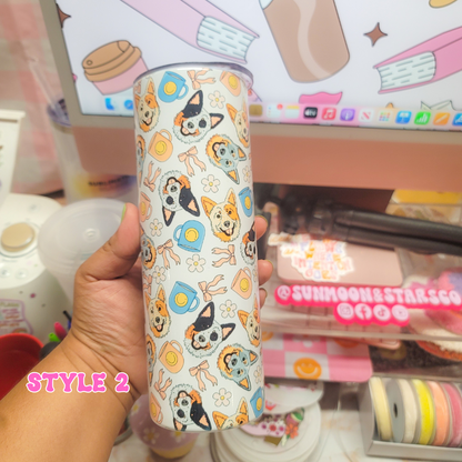 20oz Coquette Sublimation Tumbler|iced coffee|candles|bows|blue heeler| french bulldog|butterflies|mugs| coquette