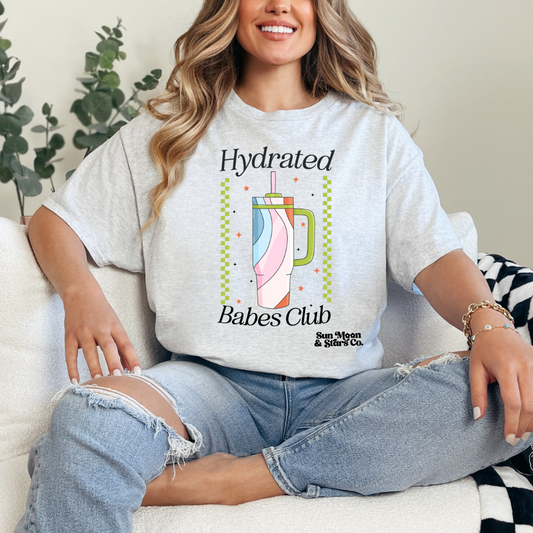 Hydrated Babes Club Ash Gray Shirt