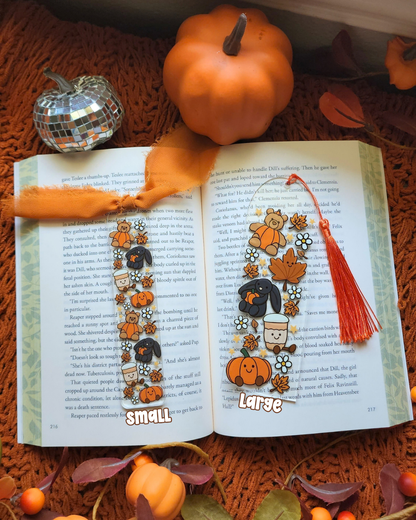 Autumn Jellycats Bookish Acrylic Bookmark| Gilmore Girls|Pumpkin| Cinnamon Roll|Bookish| Bookmark| Cute Bookmark| Book Lover Bookmark| Gifts for Book Lover| Books|Book Accessories|Bookish|