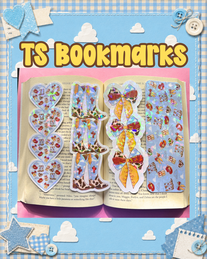 TS Sparkly Bookmark| Holographic bookmark| book accessories