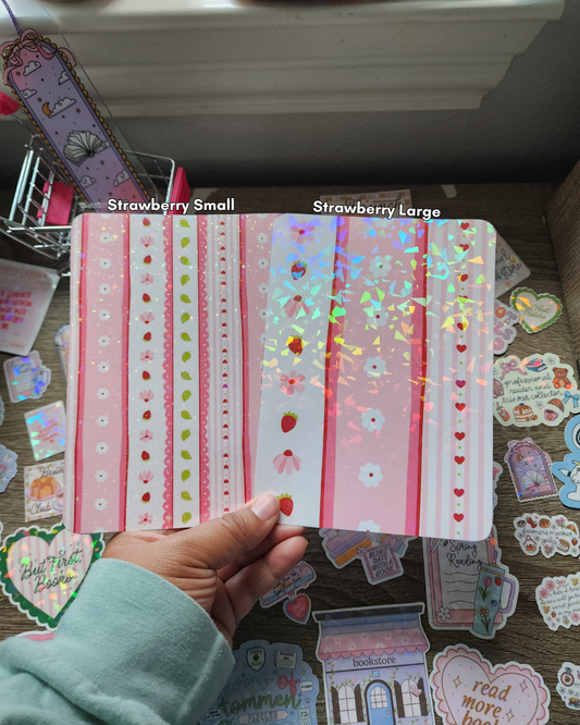 Strawberry Kindle Insert|E-reader Case Insert| Sparkly e-reader insert| Holographic e-reader insert| e-reader Accessories