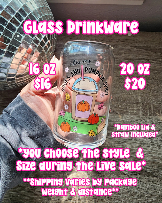 Live Sale Glass Drinkware| Acrylic Glass Can