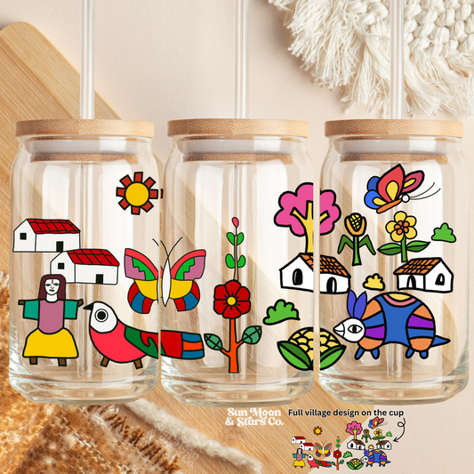 El Salvador Village 16 oz Glass Can