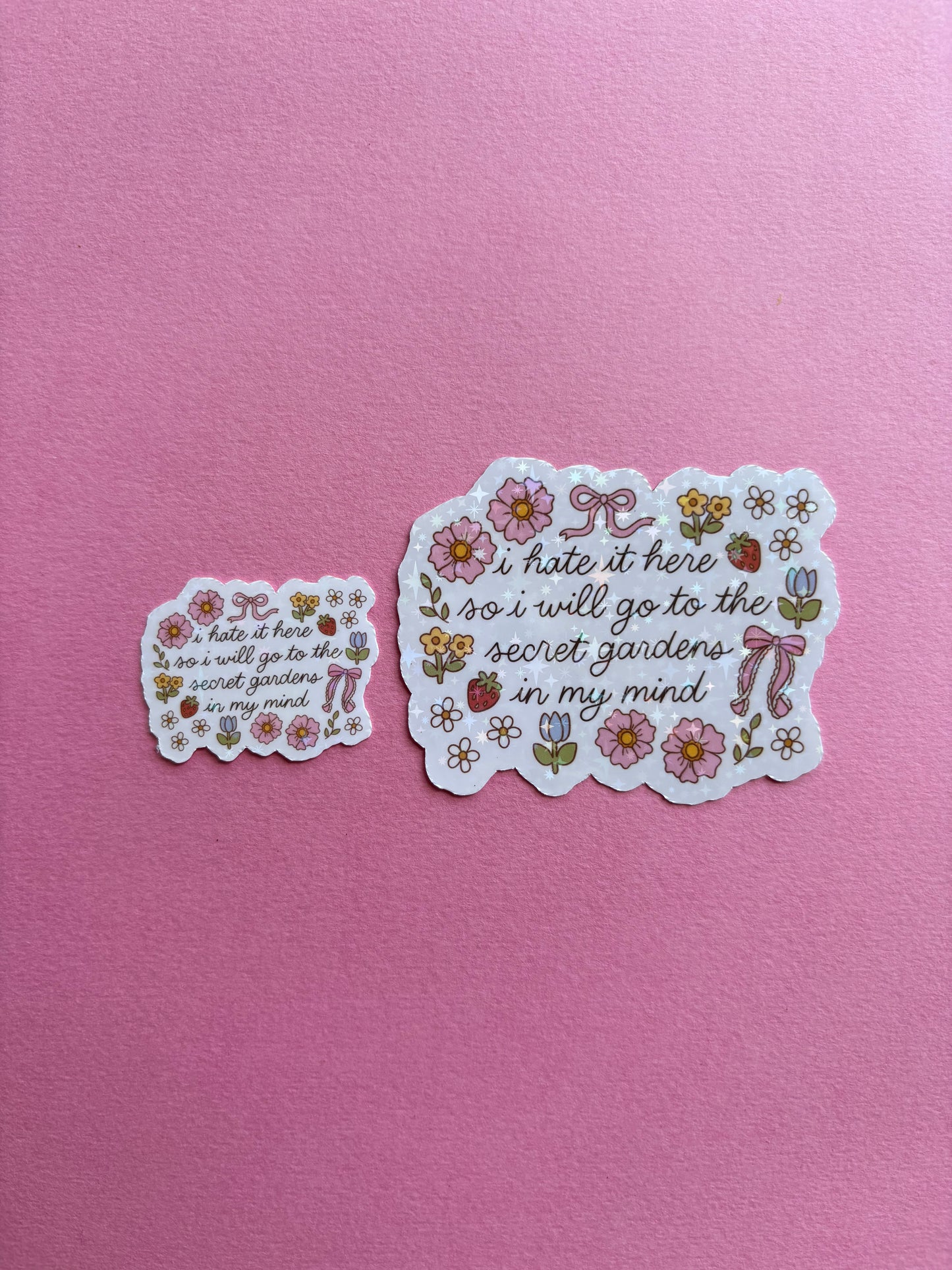Secret Gardens Sticker|Sparkly sticker| Holographic sticker| book accessories| bookish sticker