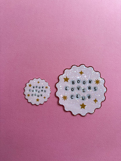 Book Lovers Club Sticker|Sparkly sticker| Holographic sticker| book accessories| bookish sticker