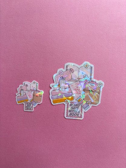 Blind Date with a Book Club Sticker|Sparkly sticker| Holographic sticker| book accessories| bookish sticker