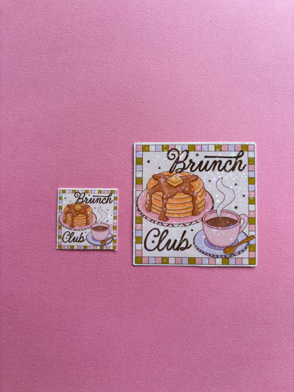 Brunch Club Sticker|Sparkly sticker| Holographic sticker| book accessories| bookish sticker