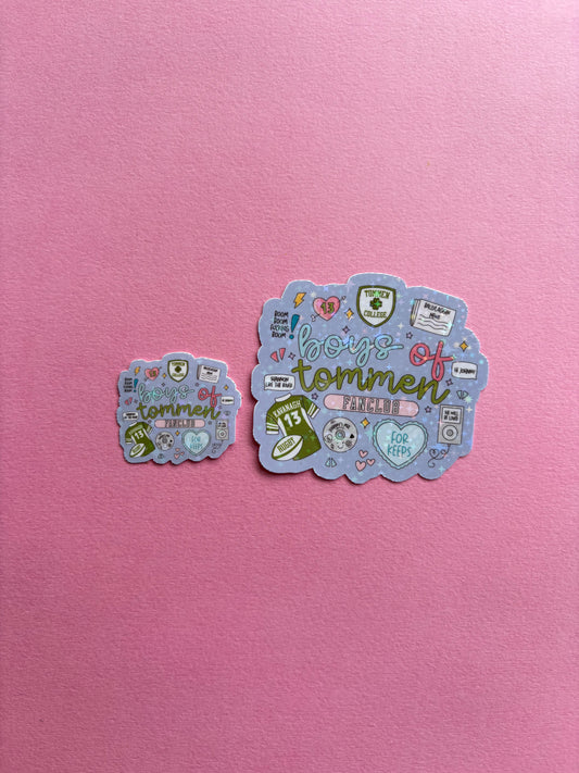 Boys of Tommen Fanclub Sticker|Sparkly sticker| Holographic sticker| book accessories| bookish sticker
