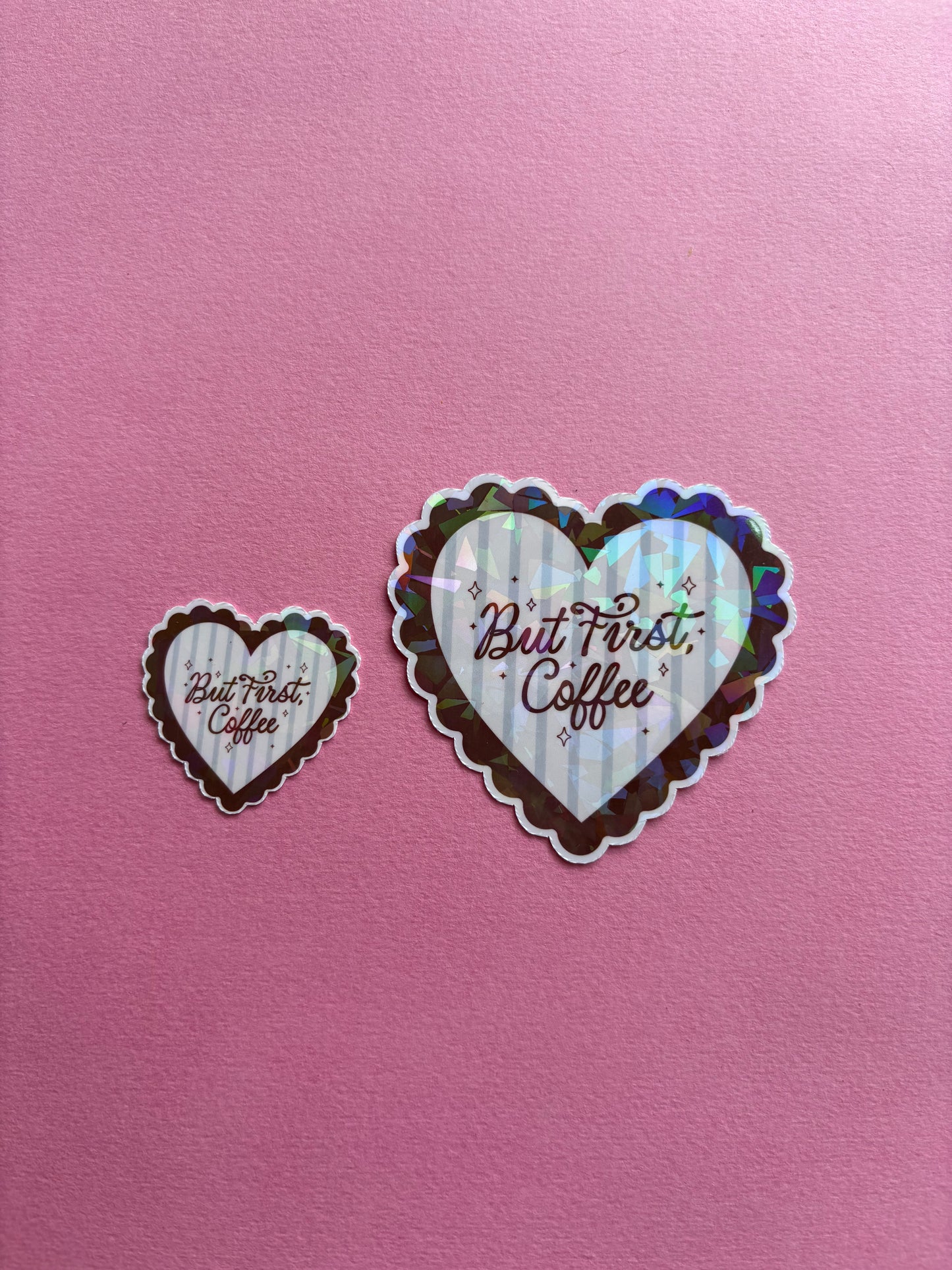 But First Coffee Sticker|Sparkly sticker| Holographic sticker| book accessories| bookish sticker