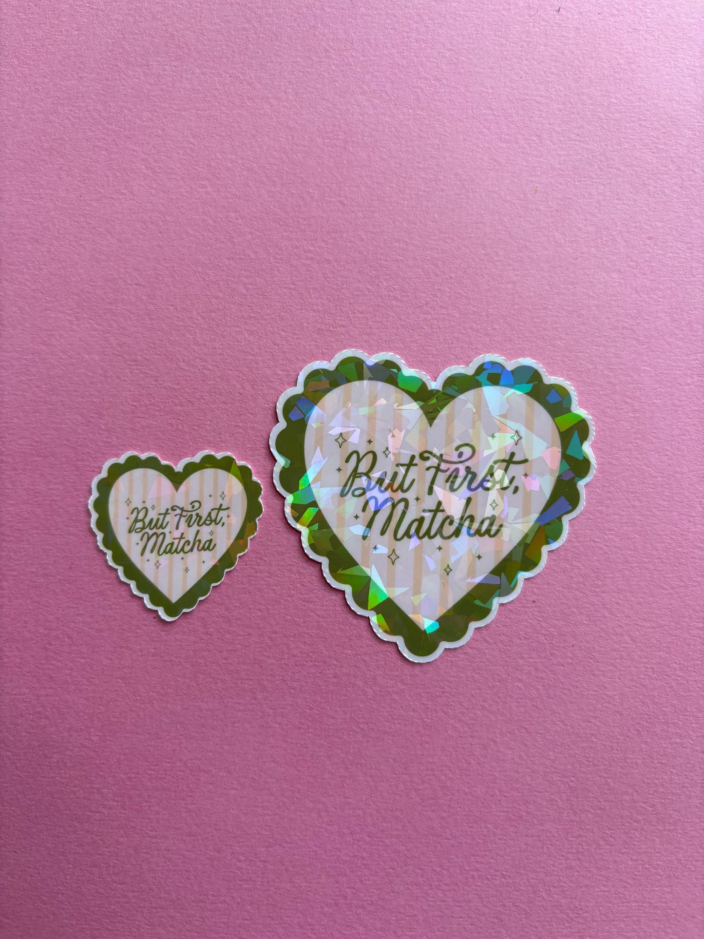 But First Matcha Sticker|Sparkly sticker| Holographic sticker| book accessories| bookish sticker