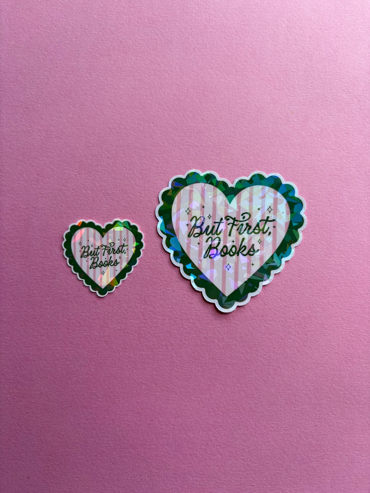 But First Books Sticker|Sparkly sticker| Holographic sticker| book accessories| bookish sticker