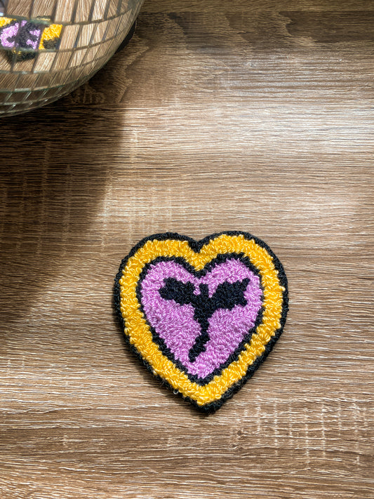 Fourth Wing Dragon Locket Mug Rug Punch Needle Coaster|Handmade Art|Tufting|