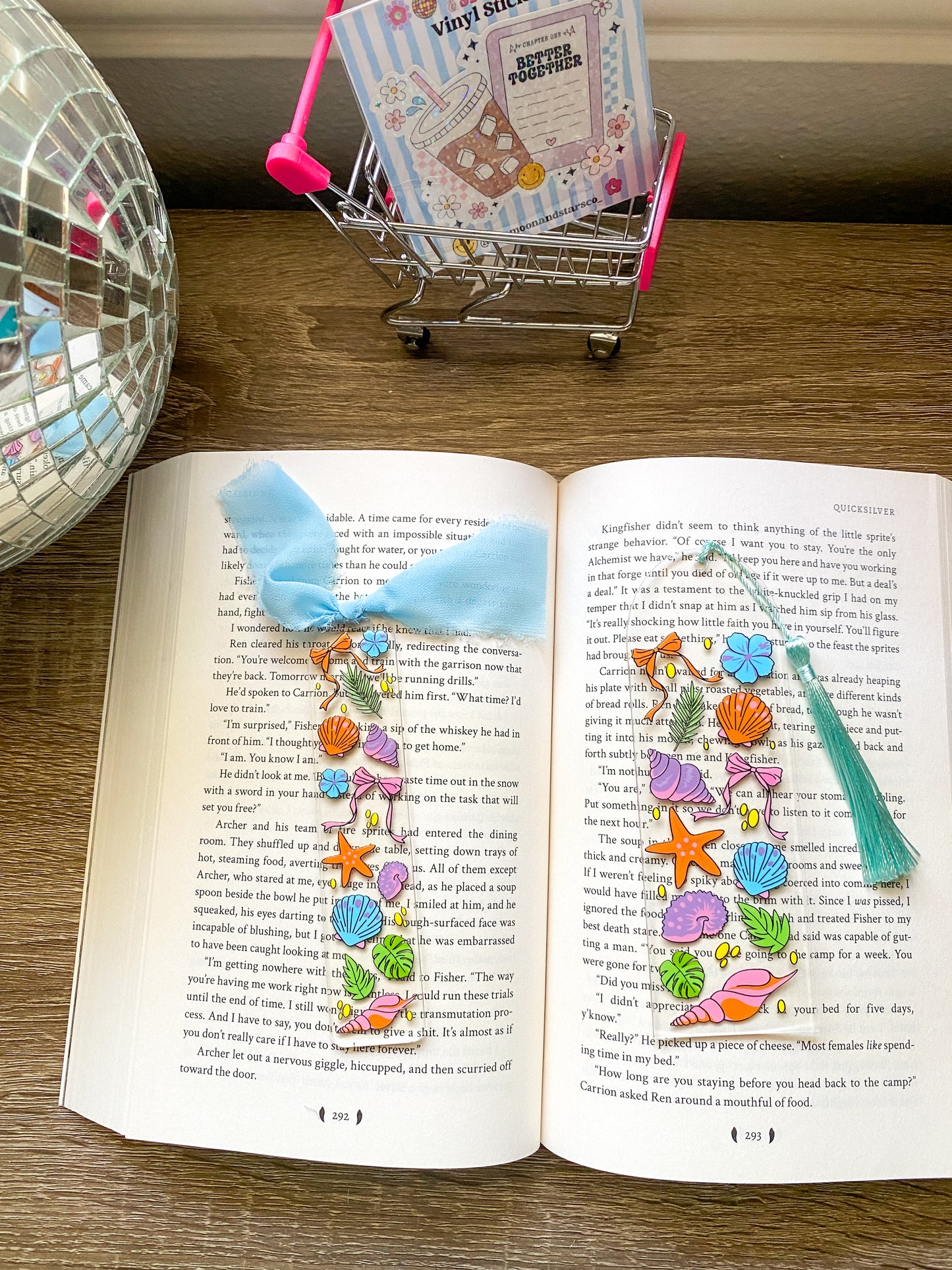 Summer Shells Acrylic Bookmark| Beach Days| Bookish| Bookmark| Cute Bookmark| Book Lover Bookmark| Gifts for Book Lover| Books|Book Accessories|Bookish|