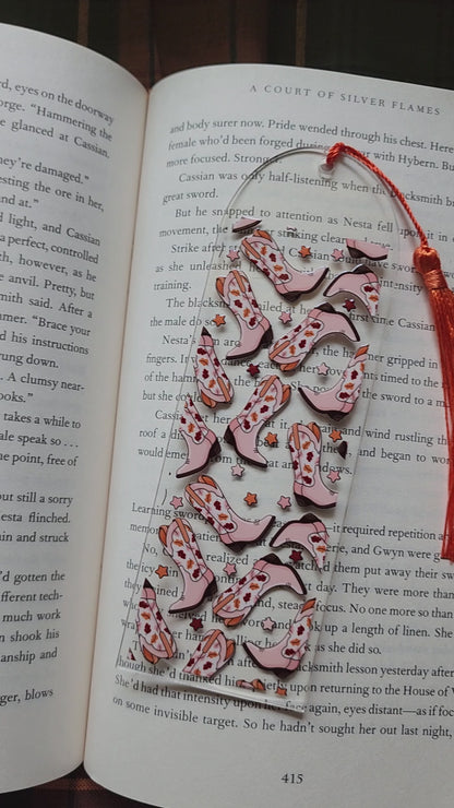 Autumn Cowgirl Acrylic Bookmark| Gilmore Girls|Pumpkin| Cinnamon Roll|Bookish| Bookmark| Cute Bookmark| Book Lover Bookmark| Gifts for Book Lover| Books|Book Accessories|Bookish|
