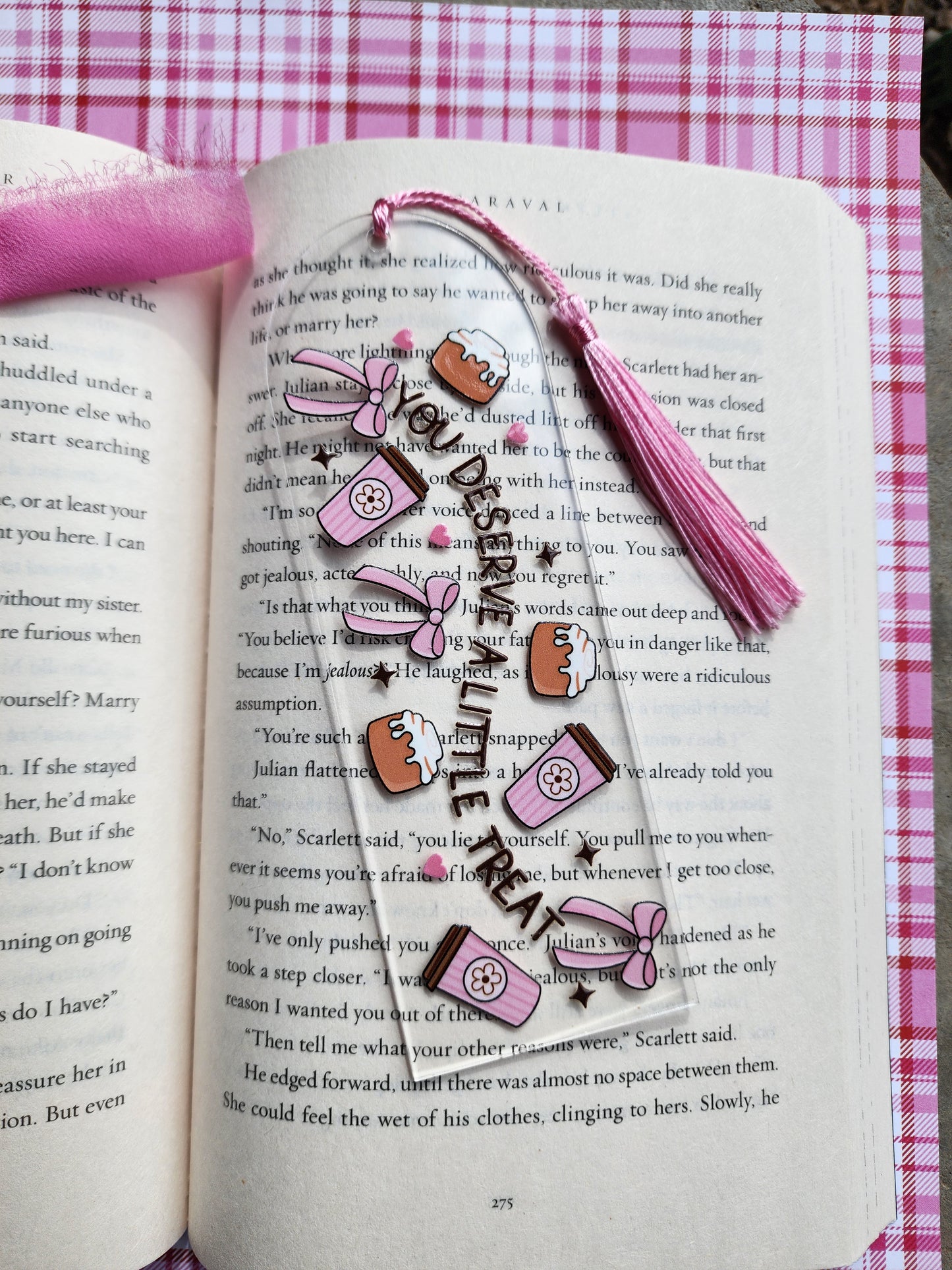 Coffee & Cinnamon Rolls Coffee Bookmark| Spring Honey Bear|Acrylic Bookmark| Bookish| Bookmark| Cute Bookmark| Book Lover Bookmark| Gifts for Book Lover| Books|Book Accessories|Bookish|