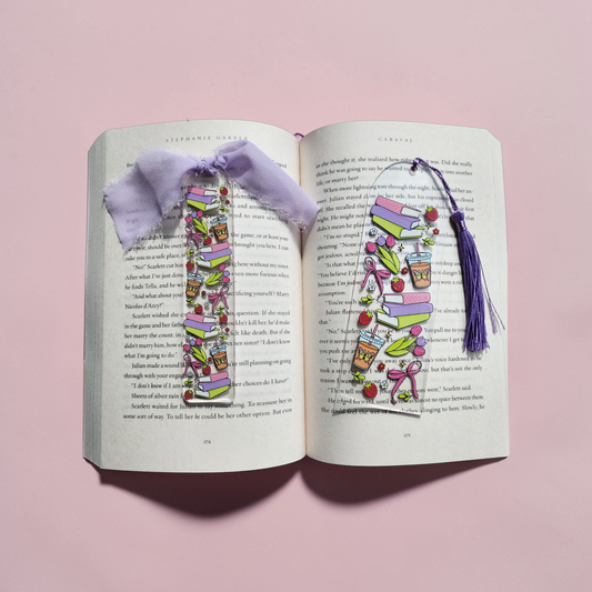 Spring Books & Coffee Bookmark| Spring Honey Bear|Acrylic Bookmark| Bookish| Bookmark| Cute Bookmark| Book Lover Bookmark| Gifts for Book Lover| Books|Book Accessories|Bookish|