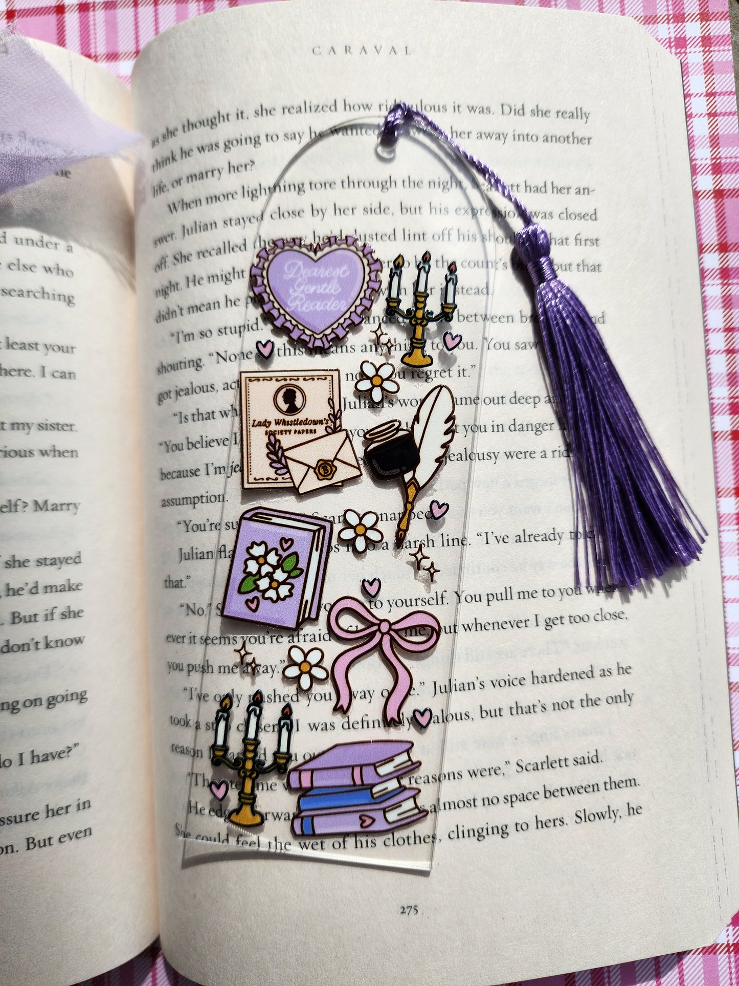 Bridgerton Bookmarks| Spring Honey Bear|Acrylic Bookmark| Bookish| Bookmark| Cute Bookmark| Book Lover Bookmark| Gifts for Book Lover| Books|Book Accessories|Bookish|
