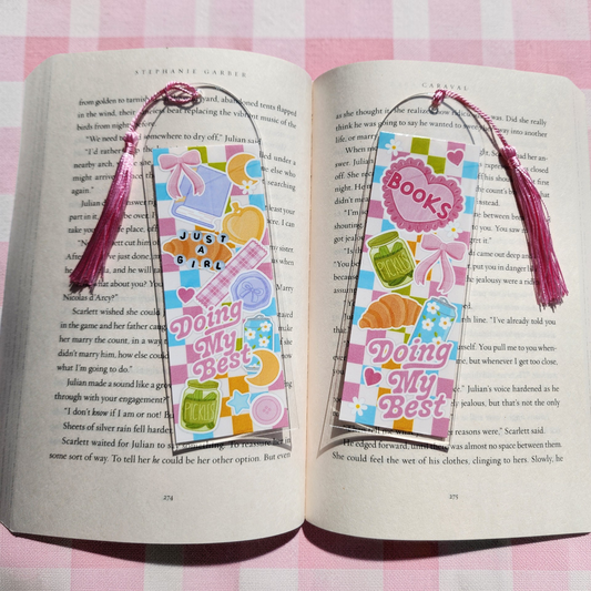 Doing My Best| Junk Journal Bookmark| Acrylic Bookmark| Bookish| Bookmark| Cute Bookmark| Book Lover Bookmark| Gifts for Book Lover| Books|Book Accessories|Bookish|