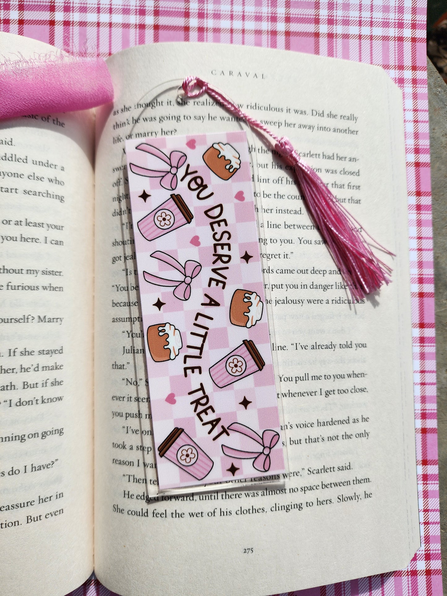 Coffee & Cinnamon Rolls Coffee Bookmark| Spring Honey Bear|Acrylic Bookmark| Bookish| Bookmark| Cute Bookmark| Book Lover Bookmark| Gifts for Book Lover| Books|Book Accessories|Bookish|
