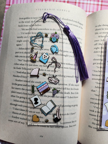 Bridgerton Spring Bookmarks| Spring Flowers|Acrylic Bookmark| Bookish| Bookmark| Cute Bookmark| Book Lover Bookmark| Gifts for Book Lover| Books|Book Accessories|Bookish|