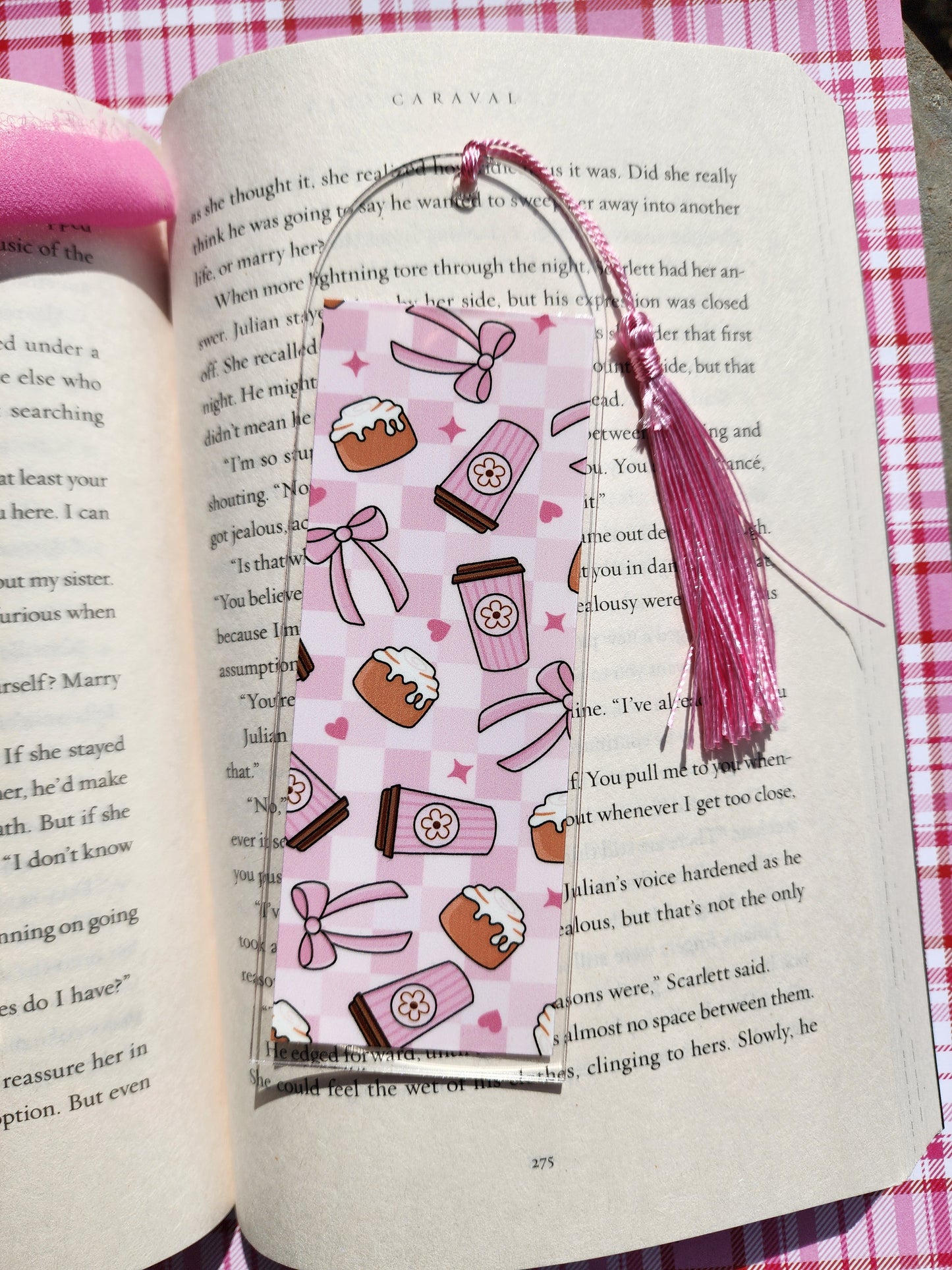Coffee & Cinnamon Rolls Coffee Bookmark| Spring Honey Bear|Acrylic Bookmark| Bookish| Bookmark| Cute Bookmark| Book Lover Bookmark| Gifts for Book Lover| Books|Book Accessories|Bookish|