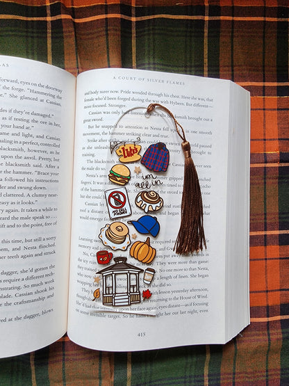 Luke's Cafe Autumn Acrylic Bookmark| Gilmore Girls|Pumpkin| Cinnamon Roll|Bookish| Bookmark| Cute Bookmark| Book Lover Bookmark| Gifts for Book Lover| Books|Book Accessories|Bookish|