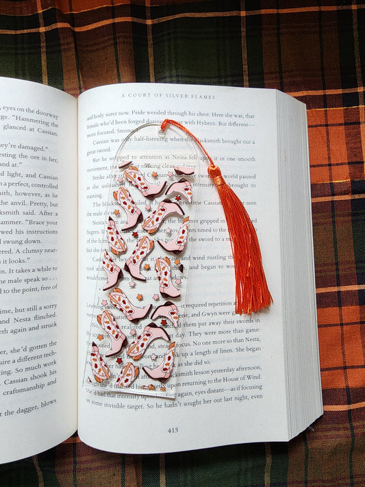 Autumn Cowgirl Acrylic Bookmark| Gilmore Girls|Pumpkin| Cinnamon Roll|Bookish| Bookmark| Cute Bookmark| Book Lover Bookmark| Gifts for Book Lover| Books|Book Accessories|Bookish|