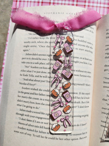 Coffee & Cinnamon Rolls Coffee Bookmark| Spring Honey Bear|Acrylic Bookmark| Bookish| Bookmark| Cute Bookmark| Book Lover Bookmark| Gifts for Book Lover| Books|Book Accessories|Bookish|