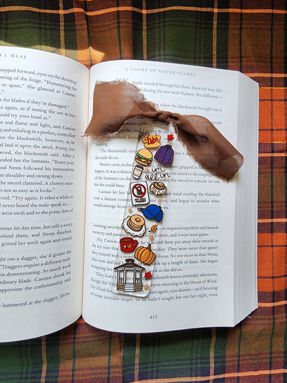 Luke's Cafe Autumn Acrylic Bookmark| Gilmore Girls|Pumpkin| Cinnamon Roll|Bookish| Bookmark| Cute Bookmark| Book Lover Bookmark| Gifts for Book Lover| Books|Book Accessories|Bookish|