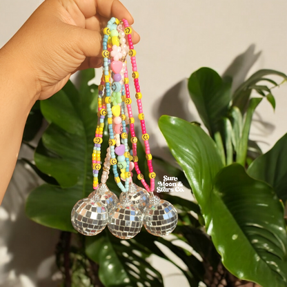 Turquoise Dreams Disco Ball Car Charms