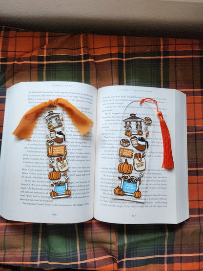 Stars Hollow Autumn Gazebo Bookish Acrylic Bookmark| Gilmore Girls|Pumpkin| Cinnamon Roll|Bookish| Bookmark| Cute Bookmark| Book Lover Bookmark| Gifts for Book Lover| Books|Book Accessories|Bookish|